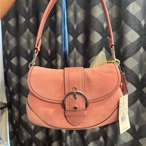 Coach Soho Flap Bag in Suede NWT